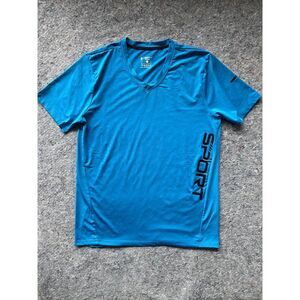 Liberty Pro Men’s Small Blue SPORT V-Neck Performance Athletic T-Shirt